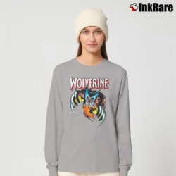 Women’s Wolverine Attack Marvel Comics Adult Long-Sleeve Top in sport grey | Sleek, Versatile, All-Season