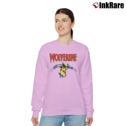 Women’s Wolverine Classic Character Marvel Logo Relaxed Sweatshirt in light pink | Soft, Laid-Back Vibe
