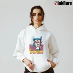 Women’s Wolverine Comic Come Here Pose Marvel Cozy Hoodie in white | Warm, Structured, Stylish