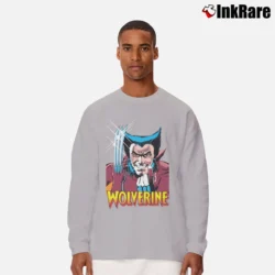 Men’s Wolverine Comic Come Here Pose Marvel Long-Sleeve Shirt in sport grey | Sleek, Lightweight, Year-Round Wear