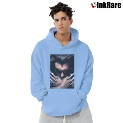 Men’s Wolverine Giant Claws X - men Marvel 90s Y2k Pullover Hoodie in light blue | Cozy, Durable, Modern Fit