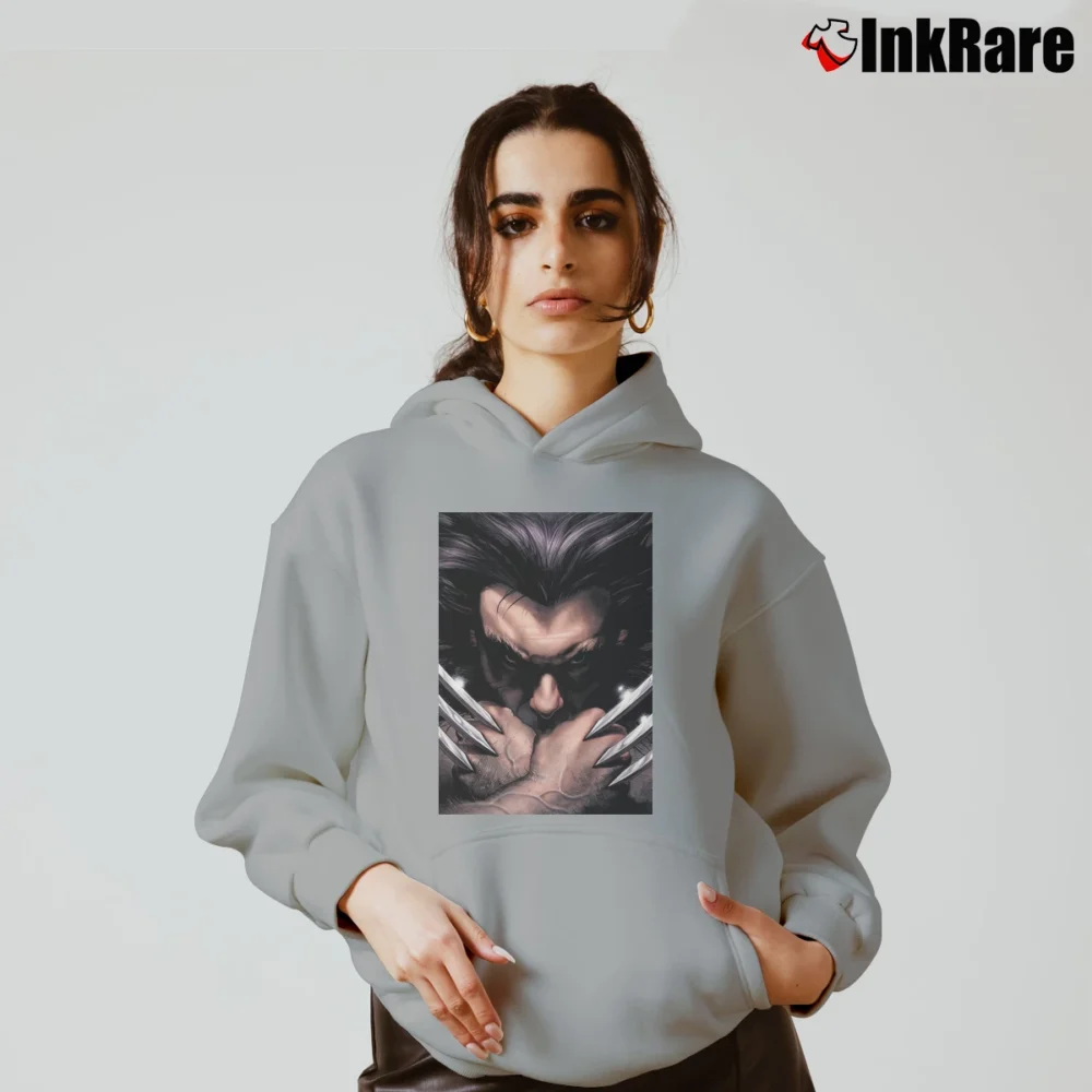 Women’s Wolverine Giant Claws X - men Marvel 90s Y2k Cozy Hoodie in sport grey | Warm, Structured, Stylish