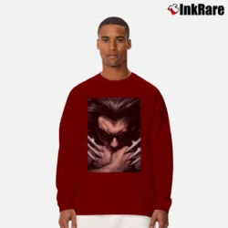 Men’s Wolverine Giant Claws X - men Marvel 90s Y2k Long-Sleeve Shirt in maroon | Sleek, Lightweight, Year-Round Wear