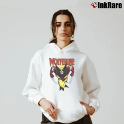Women’s Wolverine Marvel Graphic Comic Cozy Hoodie in white | Warm, Structured, Stylish