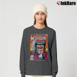 Women’s Wolverine X - men Marvel Graphic Long-Sleeve Top in charcoal | Sleek, Versatile, All-Season