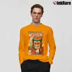Men’s Wolverine X - men Marvel Graphic Long-Sleeve Shirt in orange | Sleek, Lightweight, Year-Round Wear