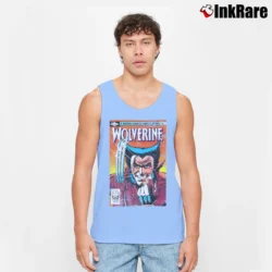 Men’s Wolverine X - men Marvel Graphic Tank Top in light blue | Breathable, Active-Friendly Design