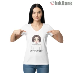 Women Of The Resistance Empowerment Shirt on white v-neck shirt for women graphic tee
