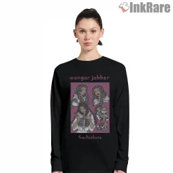 Wonger Jabber Cute Panel Character Anime Shirt on black long sleeve shirt for women graphic tee
