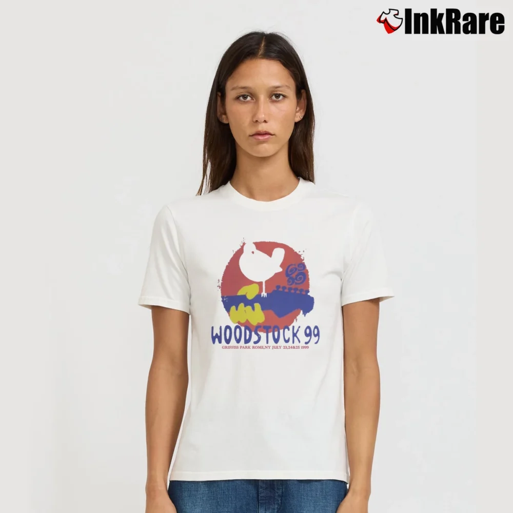 Women’s Woodstock 99 Concert Event Signature T-Shirt in white | Soft, Flattering Fit