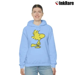 Women’s Woodstock Snoopy Charlie Brown Peanuts Cozy Hoodie in light blue | Warm, Structured, Stylish