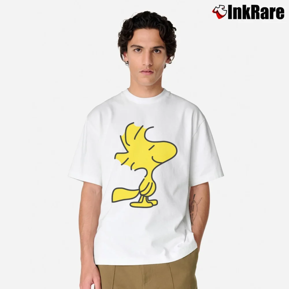 Men’s Woodstock Snoopy Charlie Brown Peanuts Classic T-Shirt in white | Soft, Breathable Everyday Wear