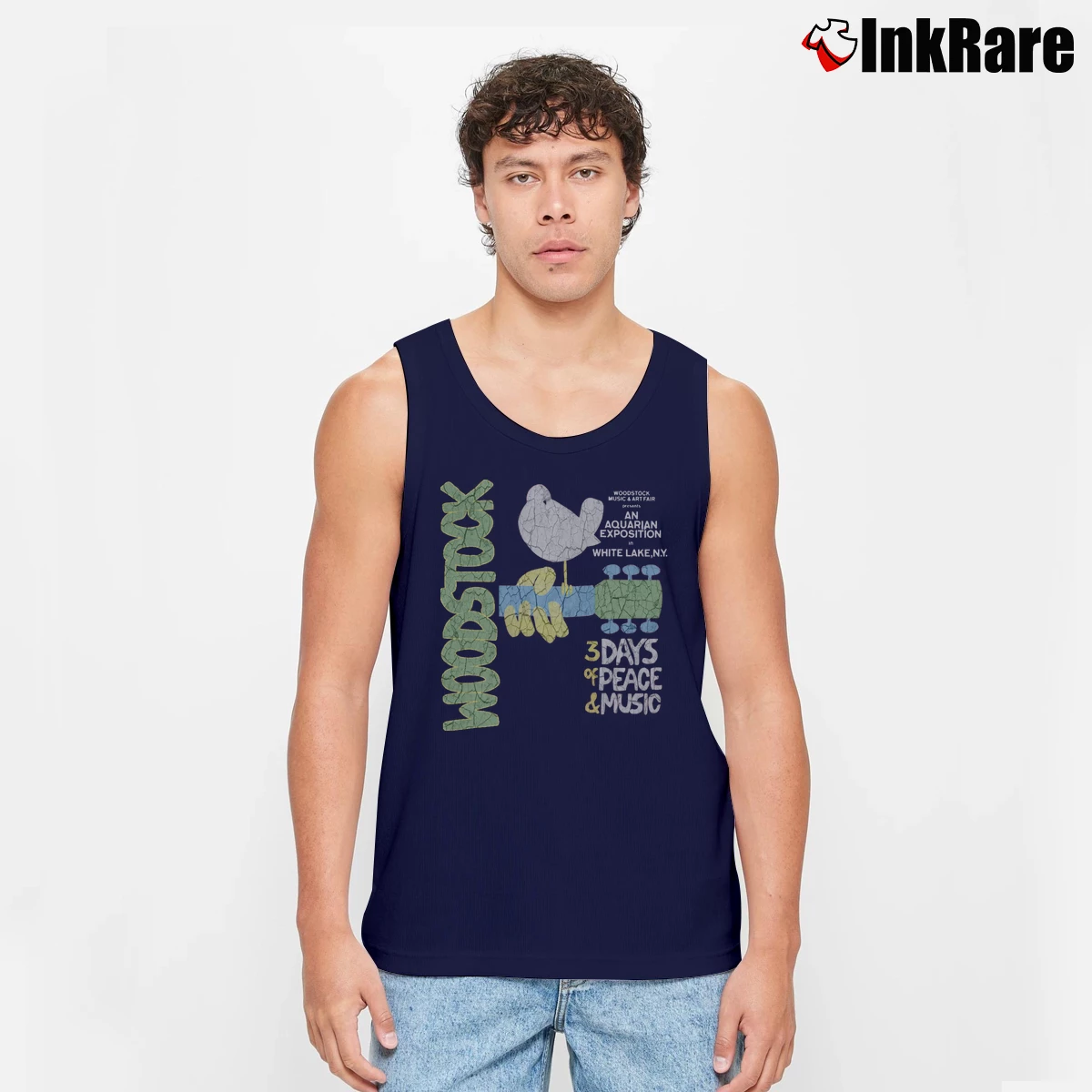 Men’s Woodstock Tank Top in navy | Breathable, Active-Friendly Design