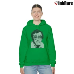 Women’s Woody Allen Film Director Graphic Cozy Hoodie in irish green | Warm, Structured, Stylish