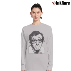 Women’s Woody Allen Film Director Graphic Long-Sleeve Top in sport grey | Sleek, Versatile, All-Season