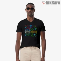 Woootang Rick Flair Holiday Parody Shirt on black v-neck shirt for men graphic tee