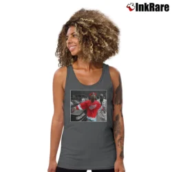 Women’s World Star Hiphop Tupac Shakur 2pac Detroit Spitting Hip Hop Rap Tank Top in charcoal | Lightweight, Movement-Friendly