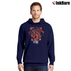 Men’s Wrangler Tiger Graphic Vintage Pullover Hoodie in navy | Cozy, Durable, Modern Fit