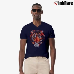 Men’s Wrangler Tiger Graphic Vintage V-Neck Tee in navy | Sharp, Breathable, Everyday Staple