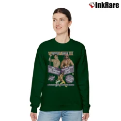 Women’s Wrestlemania 3 Ricky The Dragon Steamboat Vs Macho Man WWE Relaxed Sweatshirt in forest green | Soft, Laid-Back Vibe