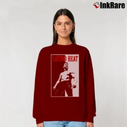 Women’s wrestling latino heat for Eddie Guerrero and WWE Fans Relaxed Sweatshirt in maroon | Soft, Laid-Back Vibe
