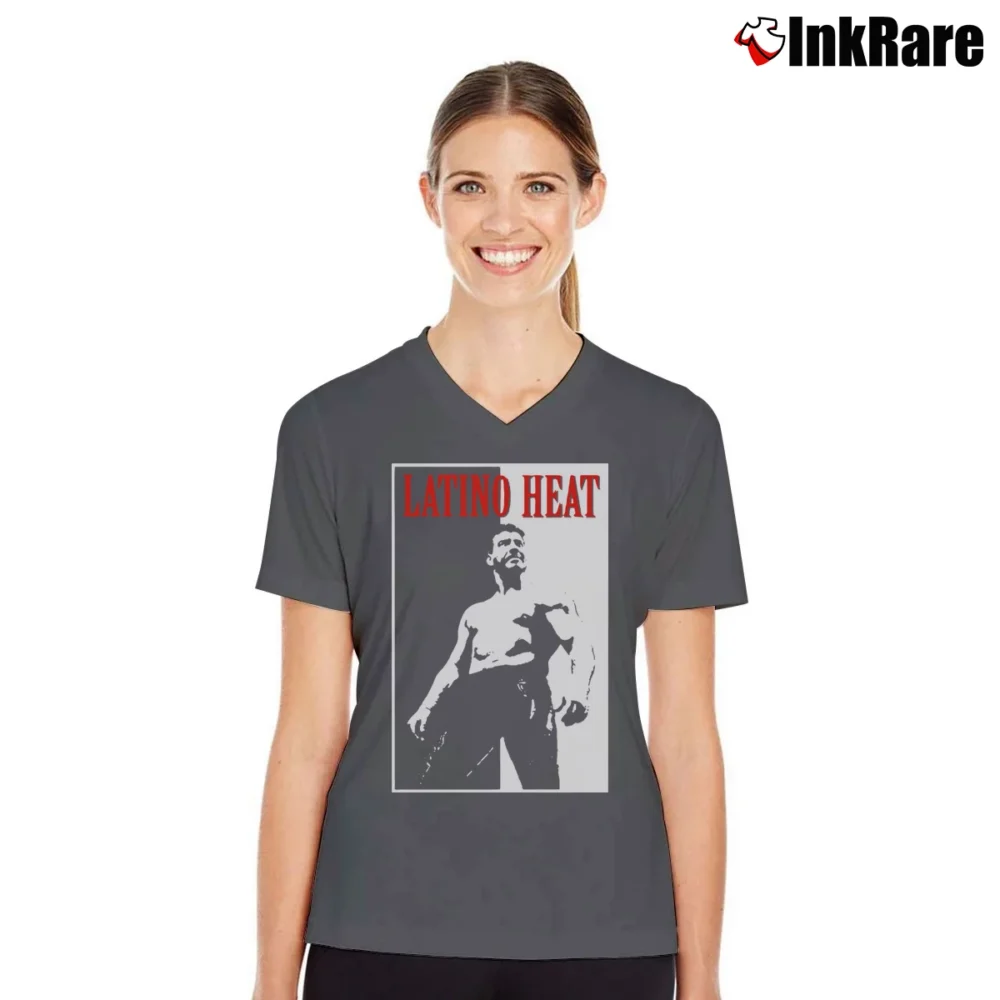 Women’s wrestling latino heat for Eddie Guerrero and WWE Fans V-Neck Tee in charcoal | Chic Neckline, Soft Texture