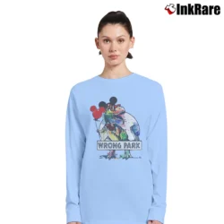 Women’s Wrong Park Jurassic Mickey Disney Family Trip Long-Sleeve Top in light blue | Sleek, Versatile, All-Season