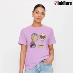 Women’s Wu - life Linus Charlie Brown Clan Peanuts Logo Signature T-Shirt in light pink | Soft, Flattering Fit