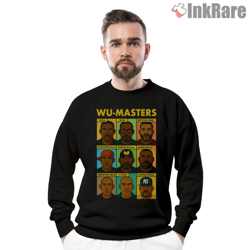 Wu Masters Member Grid Tribute Shirt on graphic shirt for men graphic tee