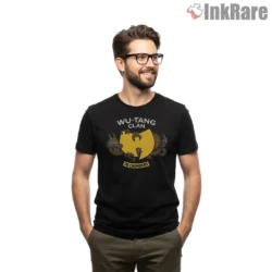 Wu Tang 36 Chambers Dragon Seal Shirt on black short sleeve shirt for men graphic tee