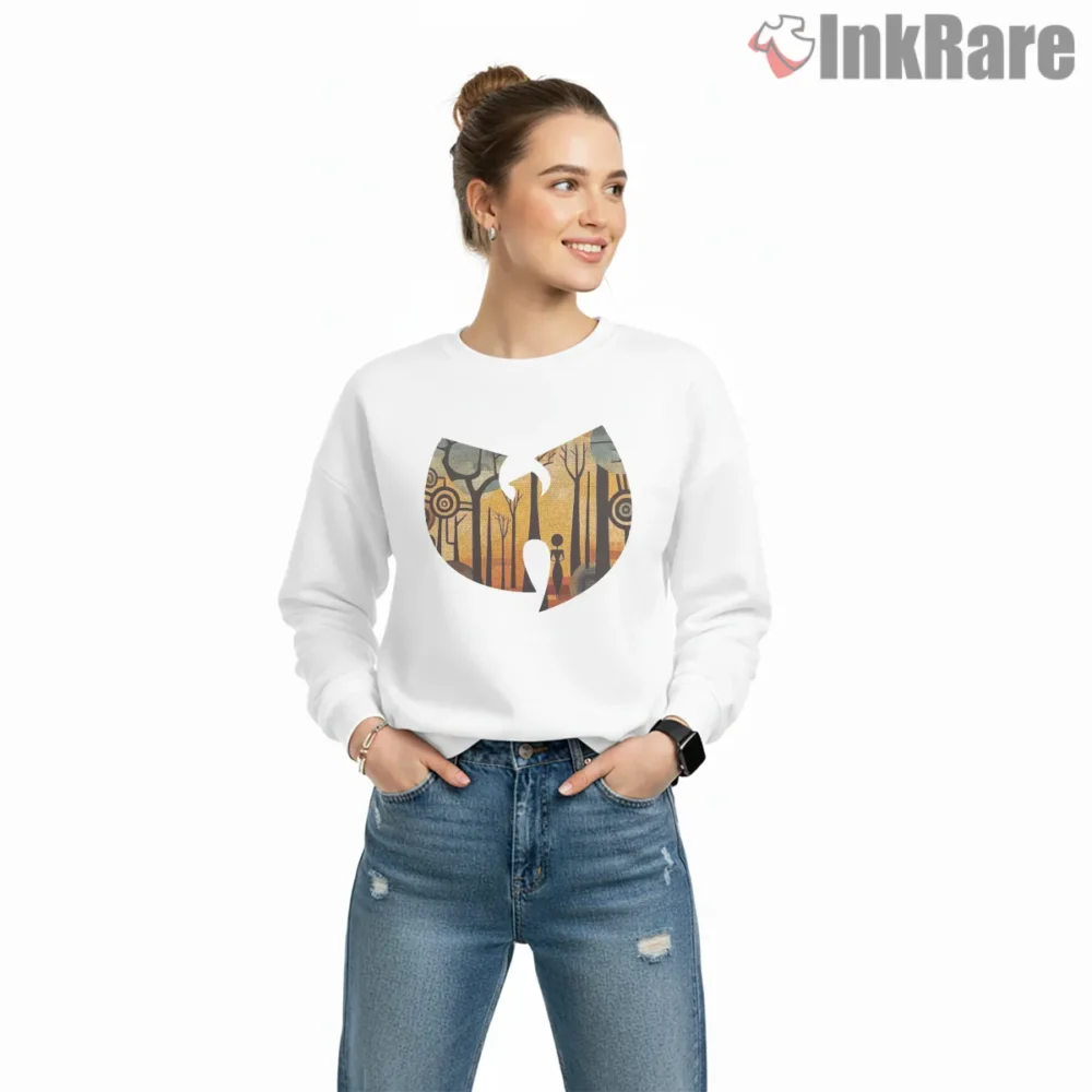 Wu Tang African Pattern Forest Silhouette Shirt on graphic shirt for women graphic tee