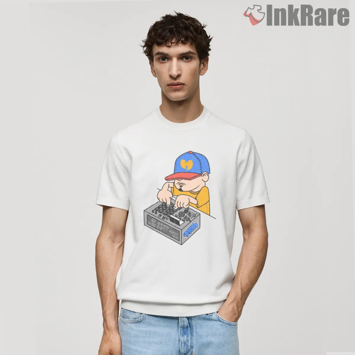Wu Tang And Mf Doom Dj Scratch Cartoon Short Sleeve White Wu Tang And Mf Doom Dj Scratch Cartoon Shirt on white short sleeve shirt for men graphic tee