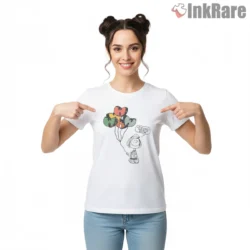 Wu Tang Balloon Bundle Kid Sketch Art Shirt on white short sleeve shirt for women graphic tee