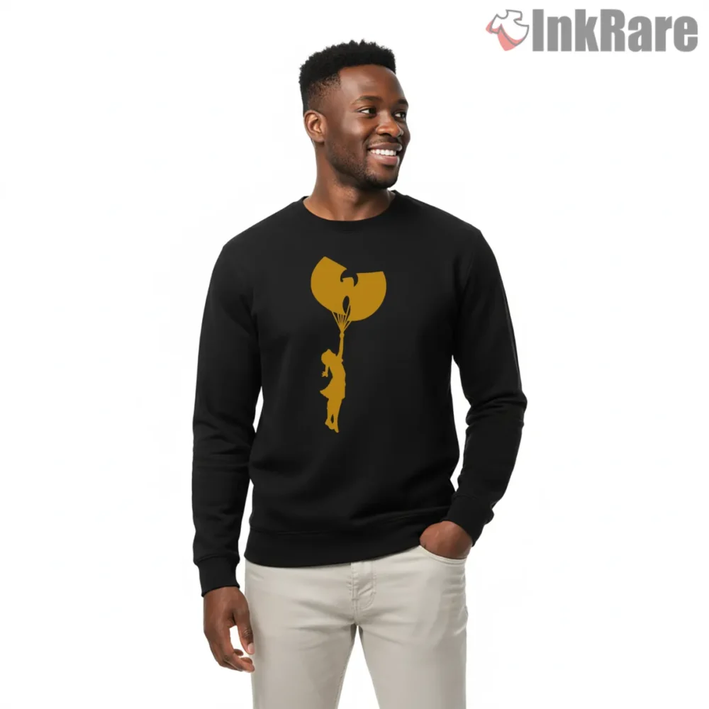 Wu Tang Balloon Lift Silhouette Shirt on graphic shirt for men graphic tee