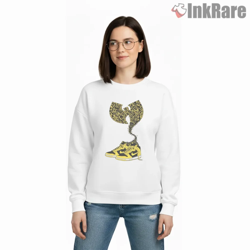 Wu Tang Bee Swarm Sneaker Mashup Shirt on graphic shirt for women graphic tee