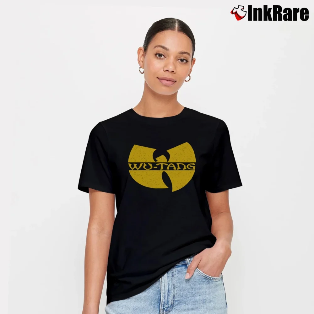 Women’s Wu - tang Clan Distressed Classic Logo Signature T-Shirt in black | Soft, Flattering Fit