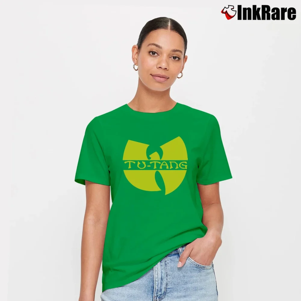 Women’s Wu Tang Clan Hip Hop Rza Logo Signature T-Shirt in irish green | Soft, Flattering Fit