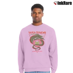 Men’s Wu - Tang Clan Staten Island Dragon Graphic Crewneck Sweatshirt in light pink | Cozy Fabric, Clean Style
