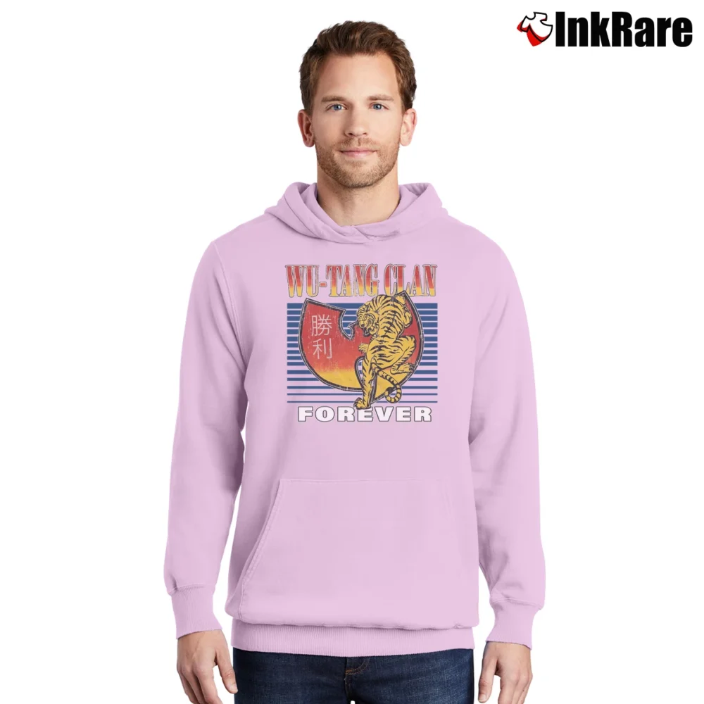 Men’s Wu - Tang Clan Tiger Hip Hop Graphic Pullover Hoodie in light pink | Cozy, Durable, Modern Fit