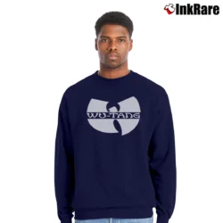Men’s Wu - tang Classic Logo Hardcore Crewneck Sweatshirt in navy | Cozy Fabric, Clean Style