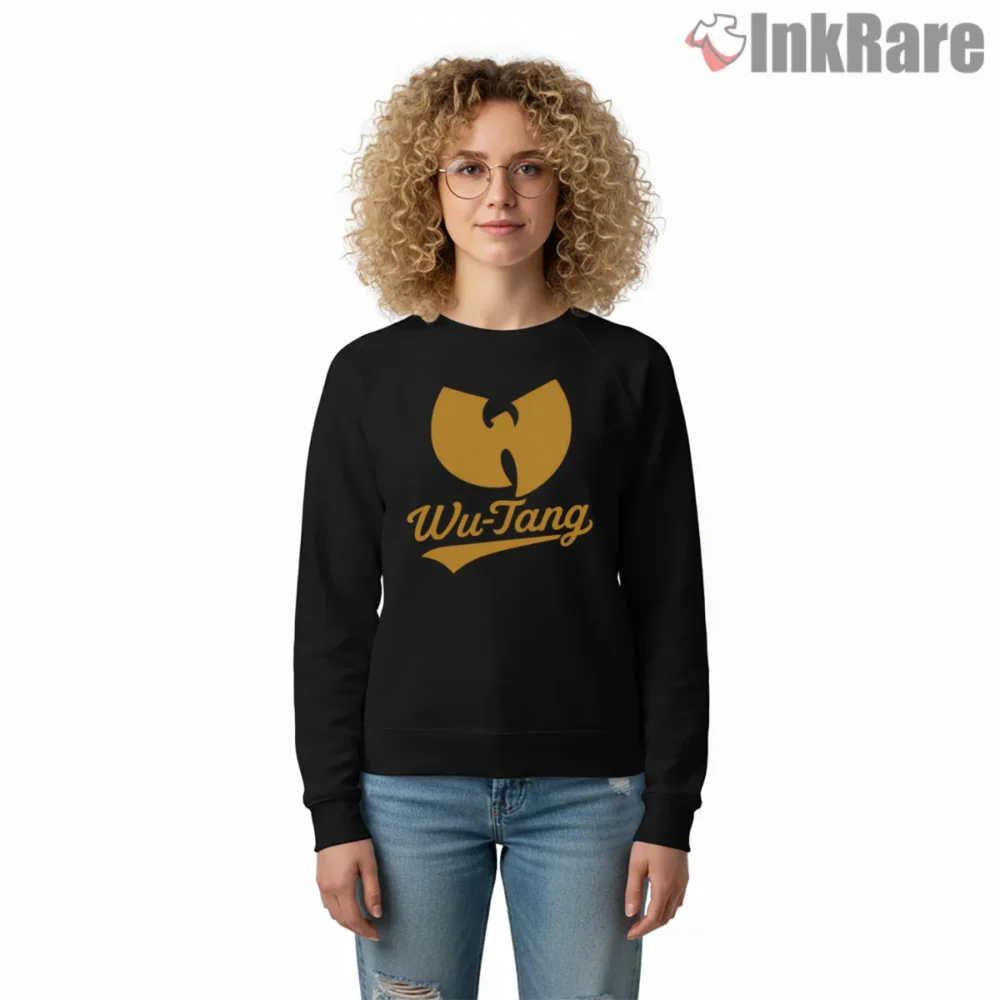 Wu Tang Classic Script Logo Shirt on graphic shirt for women graphic tee