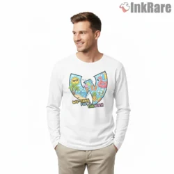 Wu Tang For The Kids Summer Vacation Shirt on white long sleeve shirt for men graphic tee