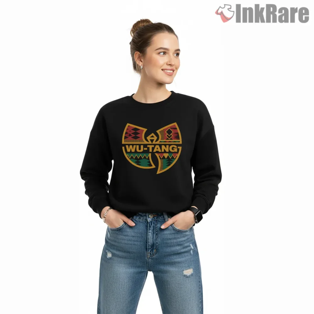 Wu Tang Freedom Tribal Pattern Emblem Shirt on graphic shirt for women graphic tee