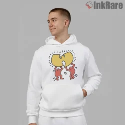 Wu Tang Haring Style Dance Figures Shirt on white hoodie for men graphic tee