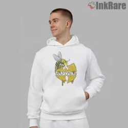 Wu Tang Honey Bee Drip Logo Shirt on white hoodie for men graphic tee