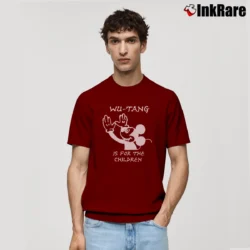 Men’s Wu Tang Is For The Children Mickey Mouse Classic T-Shirt in maroon | Soft, Breathable Everyday Wear