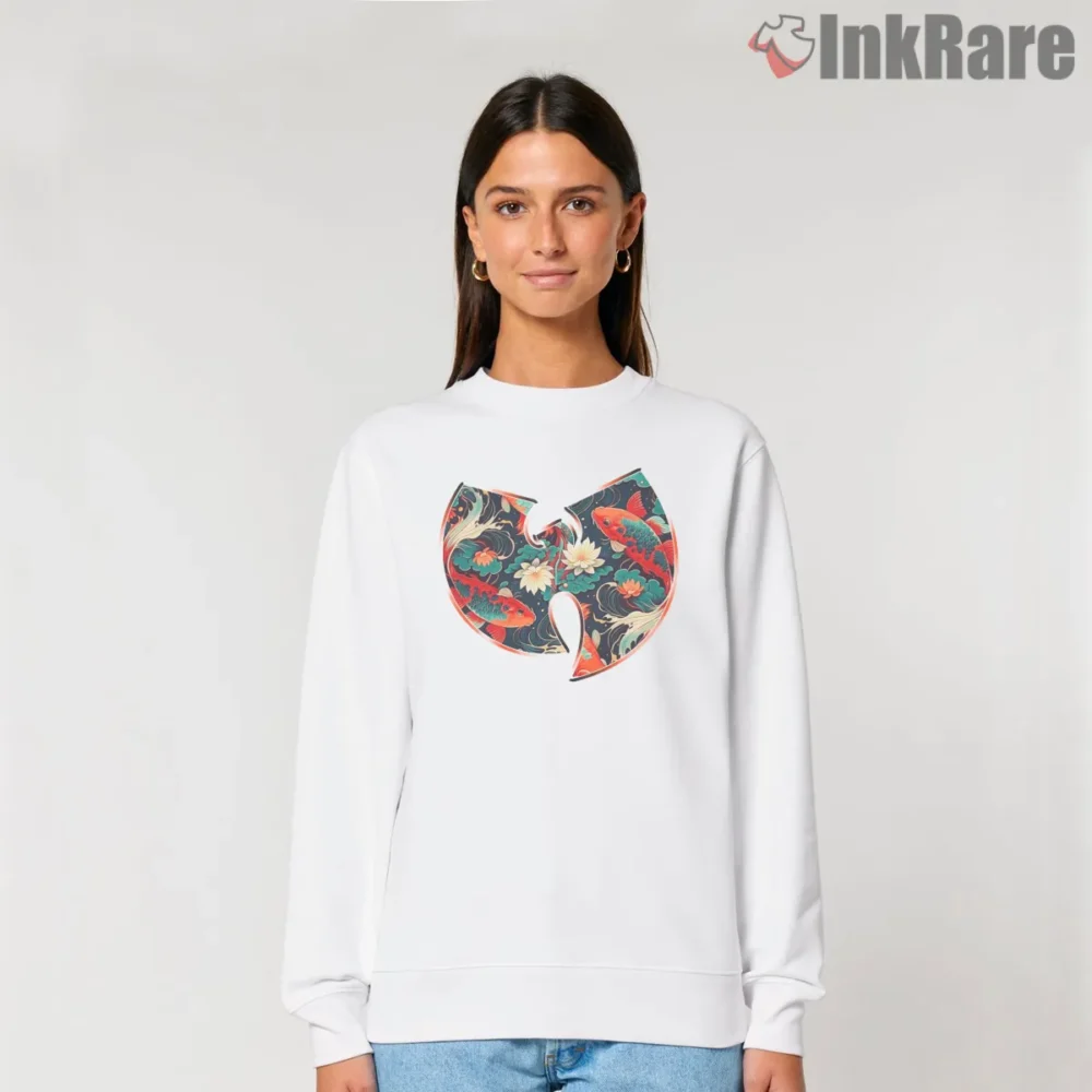 Wu Tang Japanese Koi Floral Emblem Shirt on graphic shirt for women graphic tee