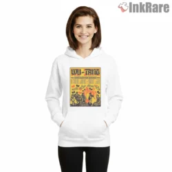 Wu Tang Live Concert Tour Poster Shirt on white hoodie for women graphic tee