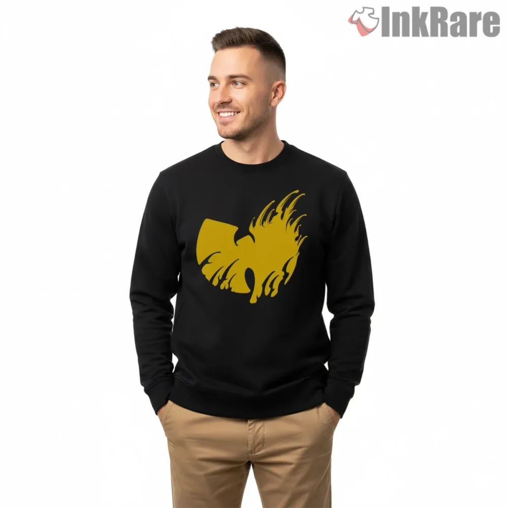 Wu Tang Oriental Phoenix Brush Logo Shirt on graphic shirt for men graphic tee