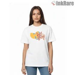 Wu Tang Retro Game Style Wordmark Shirt on white short sleeve shirt for women graphic tee